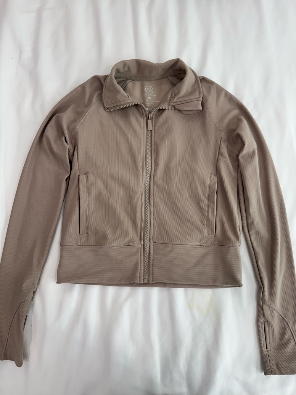 Taupe Women's Zip-Front Jacket